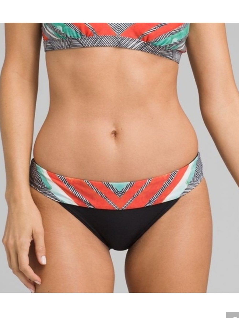 PrAna Xochil Lava Glow Caribou Bikini Bottoms Large